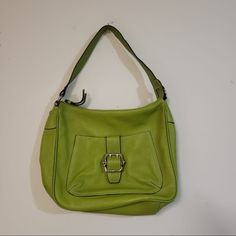 Lime Green Bag. Beautiful Green Satchel With Silver-tone Hardware And Double Handle, Green Bags With Silver-tone Hardware And Double Handle, Everyday Use Bucket Bag With Silver-tone Hardware, Green Rectangular Satchel With Silver-tone Hardware, Green Bucket Shoulder Bag With Handle Drop, Green Rectangular Shoulder Bag With Silver-tone Hardware, Green Satchel Bag With Silver-tone Hardware, Green Satchel With Silver-tone Hardware For Daily Use, Satchel Shoulder Bag With Silver-tone Hardware For Errands