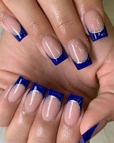 Nails With Dark Blue Tips. There are any references about Nails With Dark Blue Tips in here. you can look below. I hope this article about Nails With Dark Blue Tips can be useful for you. Please remember that this article is for reference purposes only. #nails #with #dark #blue #tips Nails Dark Blue, Blue French Tip Nails, Blue Prom Nails, Blue French Tip, Blue And Silver Nails, Royal Blue Nails, Navy Nails, Blue Glitter Nails