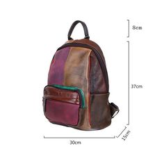 New Genuine Leather Vintage Women Backpack. Paneled Hand-wiping Random Color Mixing Large Capacity Travel Bags. Main Material: GENUINE LEATHER Genuine Leather Type: Cow Leather Origin: CN(Origin) Gender: WOMEN Backpacks Type: Softback Capacity: 20-35 Litre Interior: Cell Phone Pocket Interior: Interior Zipper Pocket Handle/Strap Type: Soft Handle Decoration: NONE Closure Type: zipper Rain Cover: No Exterior: Solid Bag Carrying System: Arcuate Shoulder Strap Lining Material: Polyester Style: vint Painting Backpack, Unique Backpacks, Retro Bags, Vintage Backpacks, Umbrellas Parasols, Embossed Design, Drag Queens, Cool Backpacks, Rain Cover