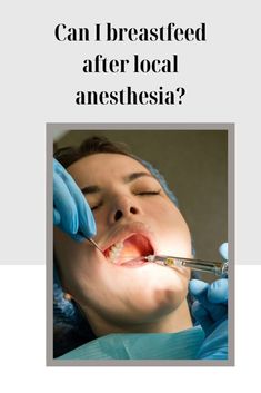 a woman is getting her teeth checked by a dentist and the words can i breastfeed after local anesthesia?