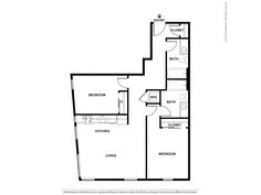 the floor plan for a two bedroom apartment