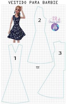 an image of a woman's dress pattern with measurements for the top and bottom