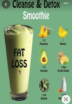 Smoothie Detox Cleanse, Healthy Diet Smoothies, Detox Smoothies, Resep Smoothie, Easy Healthy Smoothies, Cleanse Detox, Resep Diet