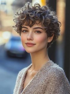 Explore Stylish Curly Pixie Haircuts for a Bold New Look Naturally Curly Short Hair, Short Curly Pixie Cut, Short Natural Curly Hair, Curly Pixie Hairstyles, New Hair Look, Pixie Cut With Bangs, Curly Pixie Cuts