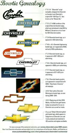 the chevrolet logo is shown in this brochure