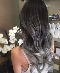 Hair Ideas Ombre, Balayage Silver, Hair Color Ash, Color Hair Ideas, Ash Balayage, Best Ombre Hair, Ash Hair