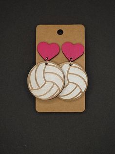 Volleyball Earrings, Tennis Earrings, Thick Paint, Mom Earrings, Game Day Outfit, Mom Love, Volleyball Mom, Love Earrings, Baseball Gifts