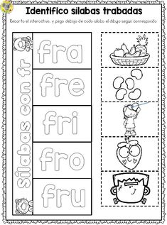 a printable spanish worksheet for children to practice the letter f and b