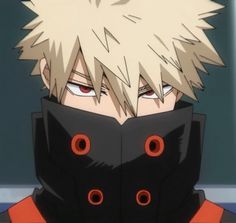 an anime character with white hair and red eyes looking at the camera while wearing a black outfit