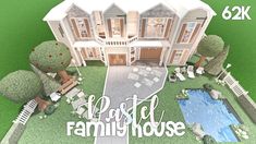 Bloxburg Aesthetic Family House, Boo Burg Family Home, Bloxburg House Layouts Aesthetic, Bloxburg House Ideas 2 Floor Aesthetic, Preppy House Bloxburg, Aesthetic Bloxburg Family House, Bloxburg Houses 2 Story, Aesthetic House Bloxburg, Aesthetic Family House