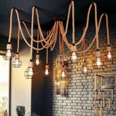 rattan light pendant Swag Pendant Light, Rope Chandelier, Rope Lamp, Rope Pendant Light, Swag Lamp, Rustic Pendant Lighting, Unique Lamp, Wooden Pendant Lighting, Mood Lighting