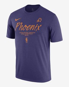 An essential piece of gear for any Phoenix Suns fan. Show your love for your squad in this soft, classic-fit Phoenix Suns tee. Shown: New Orchid Style: FJ0294-566 Royal Logo, Nba T Shirts, Purple Logo, National Basketball Association, Phoenix Suns, Store Shoes, Dallas Mavericks, Nike Store