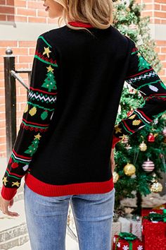 Details: Material: Acrylic Style: Casual Pattern Type: Letter, Christmas Tree Printed Element: Sequins, Split Joint Neckline: O Neck Sleeve Style: Regular Sleeve Sleeve Length: Long Sleeve Closed Type: Pullover Festival: Christmas Day Size(in) Length Bust Sleeve Length S 23.6 37.8 24 M 24.4 40.2 24.4 L 25.2 42.5 24.8 XL 26 44.9 25.2 Tips:Due to the many variations in monitors, the color in the image could look slightly different, please take physical design and color shall prevail.Please allow 0.4"-1" differs due to manual measurement. Light Blue Blazer, Orange Two Piece, Vintage Dresses Casual, Purple Two Piece, Blue Long Sleeve Tops, Two Piece Jumpsuit, Two Piece Swimwear, Long Sleeve Tops Casual, Maxi Dress Cocktail