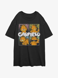 Oversized fit100% combed ring spun cottonWash cold; dry lowImportedListed in junior's sizes Garfield Merch, Garfield Shirt, Outfit Info, Street Cat, My Christmas List, Please Please Please, Casual Day Outfits, Dream Outfits, T Shirt Oversized