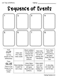 the sequence of events worksheet for students to practice their handwriting and writing skills