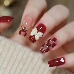 #fallnails #autumnnails #nailart #naildesigns #nailinspiration #nailsofinstagram #nailsoftheday #nailswag #nailgoals #nailtrends #nailfashion #nailaddict #naillove #nailstagram #nailspiration #nailsonfleek #nailstyle #nailpolish #nailobsessed #nailcommunity #nailjunkie #nailenvy #nailgamestrong #nailsonpoint #nailsofig #nailsoftheweek #nailsofthefall #nailsofautumn #nailsofseason #nailsoftheholidays #nailsofthedayfall Gorgeous Winter Nails, Sweet 16 Red Nails, Nail Art Aesthetic Red, Cute Red Nail Designs, Burgundy Nails Acrylic Design, Red Nails Acrylic Design, Wedding Nails Red, Ideas De Uñas Aesthetic, Nail Design Gold