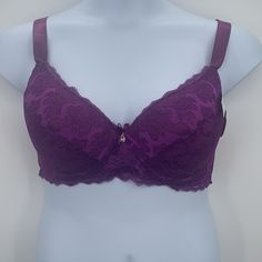 Mopas Padded Lace "Purple" Bra Size 38dd New With Tags. Never Worn. Bra Type: Full Coverage With Underwire Features: Padded & Adjustable Straps Closure Type: Hook & Eye Fabric :Nylon & Spandex Care: Hand Wash Happy To Answer Any Questions. Offers Welcome. Thank You For Visiting My Closet. Purple Bra, White Eyelashes, Purple Bras, Cotton Bralette, Gray Sports Bra, Lace Bands, Black Lace Bralette, Unlined Bra, Bra Types