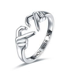 PRICES MAY VARY. ❣DESIGN❣ Silver Adjustable Heart Claddagh Ring - Heart represents Forever Love, Hands represent Friendship, with "I love you forever" engraved, it's symbol of love and friendship commitment. As the ring is open-designed, so it's flexible and enough to be gently squeezed or slightly flared for adjustment when you want a perfect fit. It's a perfect gift for your wife, husband, girlfriend, best friend, sister, daughter on any Festival and Anniversary. ❣MATERIAL❣ 100% 925 Sterling S Hand Hart, Open Cuff Ring, Planet Ring, Forever Rings, Hand Rings, Wedding Bride Jewelry, Claddagh Ring, Gothic Rings, Couple Jewelry