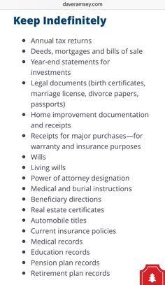 How Long To Keep Documents, Document Binder