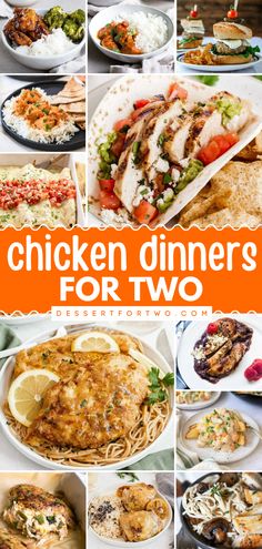 Check out these easy meal ideas if you're whipping up food for twoThey're also family-friendly dinnersWhether simple or fancy and romanticthese chicken dinners for two are deliciousFind your new favorite dinner recipe with chicken Easy Meals For Two Chicken, Simple Chicken Recipes For 2, Chicken Dinners For One, Chicken Meal For Two, Healthy Chicken Recipes For Two, Dinner Meal Prep Chicken, Easy Chicken Dinner For 2, Easy Chicken Recipes For One, Creative Chicken Dinners