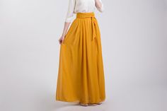 Long mustard chiffon skirt for engagement photo shoot. Crepe chiffon mustard yellow skirt women floor length with sash and high waist by HelensWear on Etsy https://www.etsy.com/listing/631847603/long-mustard-chiffon-skirt-for Mustard Yellow Curtains, Mustard Yellow Skirts, Mustard Wedding, Bridesmaid Skirts, Yellow Clothes, Engagement Photo Shoot, Wedding Skirt, Yellow Skirt, Kawaii Fashion Outfits