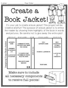 a book jacket with instructions to make it