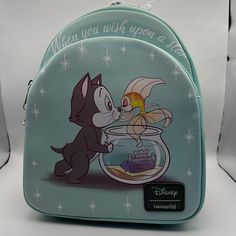 Disney’s Own Figaro And Cleo From Pinocchio. Mini Backpack. New With Tags. Adjustable Straps Silver-Tone Hardware Polyurethane Interior Drop Pocket Inside Larger Compartment 8.5” X 4.5” X 10.50” Makes A Great Gift. Disney Mini Backpacks Tiana, Loungefly Mini Backpack Disney, Hocus Pocus Winifred, Monsters Inc Loungefly, Harry Potter Backpack, Finding Nemo Loungefly, Cheshire Cat Plush, Loungefly Mini Backpack Boxlunch, Orange Backpacks