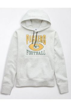 Medium-weight recycled polyester blend with sweat-wicking technology/Comfort stretch fabric that's ridiculously soft & breathable/Hooded/Green Bay Packers graphics/Ribbed cuffs & hem Sports Hoodie With Logo Print For Fall, Fall Sports Event Hoodie With Logo Print, Collegiate Fleece Hoodie With Graphic Print, Fall Streetwear Activewear In Athletic Heather, Gray Graphic Print Hoodie For Sports, Fleece Activewear For Winter Sports Events, Winter Fleece Activewear For Sports Events, Athletic Heather Hoodie For Sports In Fall, Athletic Heather Hoodie For Fall Sports