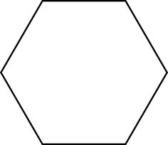 a black and white hexagonal shape with no sides on the top, it is not