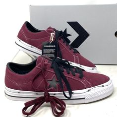 Converse One Star Pro Ox Shoes Low Men's Sneakers Skate Suede Bordeaux A05091c Brand New With Box. 100% Authentic! A Favorite Of Skateboarders Since The '90snow Updated For Maximum Durability. Today's One Star Pro Maintains Its Classic Style, With Upgraded Cushioning For Impact Protection. This Edition Features A Midsole Razor Wire Graphic As A Nod To Early '00s Skateboard Culture And A Reminder That No Session Comes Without Obstacles. Low-Top Skateboarding Shoe With Rubber-Backed Suede For Incr Converse Lace-up Skate Shoes For Sports, Converse Lace-up Skate Shoes, Converse Leather Sneakers For Skateboarding, Leather Converse Sneakers For Skateboarding, Converse Lace-up Skateboarding Sneakers, Converse Lace-up Sneakers For Skateboarding, Converse Low-top Skate Shoes With Laces, Converse Urban Lace-up Skate Shoes, Urban Converse Skate Shoes Lace-up