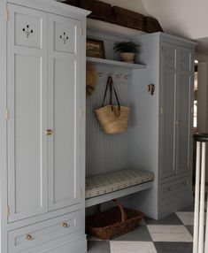 Closet In Hallway Entrance, Cottage Style Mudroom, Carley Summers, Mudroom Entry, Mudroom Cabinets, Mudroom Lockers, Mudroom Entryway, Mud Rooms, Spring City