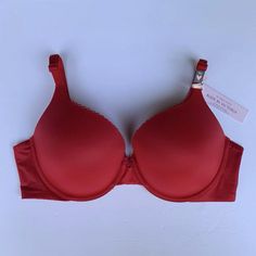 Nwt Victoria’s Secret Body By Victoria Perfect Shape Bra Red 36d Lightly Lined Underwire Fully Adjustable Straps Back Hook And Eye Closure Picot Trim At Neckline Center Charm Logo Heart Excellent Condition, New With Tag No Flaws Smoke And Pet Free Home Thanks For Looking And Happy Shopping Elegant Seamless Red Bra, Elegant Red Seamless Bra, Red Push-up Bra With Medium Support, Fitted Seamless Red Bra, Red Fitted Seamless Bra, Fitted Red Seamless Bra, Fitted Red Padded Bra, Red Bra With Medium Bust Support, Logo Heart