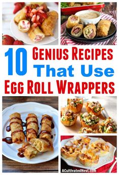 the top ten genius recipes that use egg roll wrappers and other appetizers