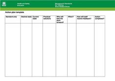 the action plan template is shown in green