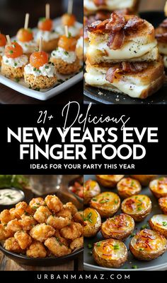 New Year’s Eve Finger Food Ideas for Your Party This Year Finger Food Ideas, Ringing In The New Year, Tasty Bites, New Year’s Eve, Finger Food, For Your Party, Finger Foods, New Years Eve, Food Ideas