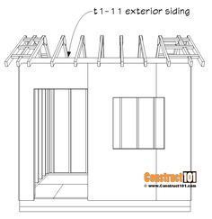 a drawing of the exterior side of a house