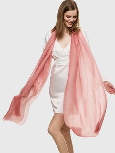 Featherlight Rose Cashmere Scarf Luxury Pink Elegant Scarf, Luxury Elegant Pink Scarf, Luxury Pink Chic Scarves, Luxury Pink Silk Scarf In Chic Style, Luxury Pink Silk Scarf Chic Style, Cashmere Scarf Pink, Outdoor Evening Wedding, Grey Bob, Outdoor Evening