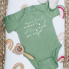 Rainbow Baby Gift Ideas, Rainbow Baby Gifts, Rainbow Pregnancy Announcement, Rainbow Baby Onesie, Rainbow Baby Announcement, Baby Announcement Onesie, Ivf Journey, Losing A Baby, Baby Milestones Pictures