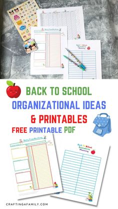 Getting your kids ready for Back to School? Need some help with back to school organizational ideas? Grab your copy of the Back to School organization time management ideas with all the tips and tricks to keep your kids in a back to school routine. Get organized with cute free printable for the best year ever. How To Organize Kids School Papers, Functional Organizers For Back To School, Back To School Checklist For Parents, Printables For School, Time Management Ideas, Time Organization