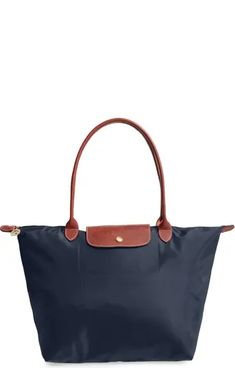 Longchamp Large Le Pliage Tote | Nordstrom Blue Tote Bag Outfit, Longchamp Large Le Pliage Tote, Special Gift Ideas, Longchamp Purse, Daily Carry, Blue Tote, Nylon Tote, Gifts For Your Mom, Longchamp Le Pliage