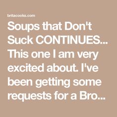 Soups that Don't Suck CONTINUES... This one I am very excited about. I've been getting some requests for a Broccoli Cheddar Soup but this one is extra special. It has PASTA SHELLS in it and it's perfectly creamy and has a real nostalgic feel to it.  There's also no flour in this soup. It gets thickened by How To Make Broccoli, Broccoli Stems, Cream Pasta, Pasta Shells, Broccoli Cheddar Soup, Cheddar Soup, Broccoli Cheddar, Stuffed Pasta Shells, Broccoli Florets