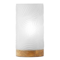 a white lamp with wooden base on a white background