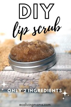 Homemade, DIY lip scrub is perfectly edible and super simple with only 2 ingredients. This brown sugar and coconut oil lip scrub leaves lips super soft and kissable. Coconut Oil Lip Scrub, Sugar Lip Scrub Diy, Diy Brown Sugar, Scrubs Diy, Coffee Scrub Recipe, Homemade Coffee Scrub, Scrub Recipe Diy, Salt Scrub Recipe