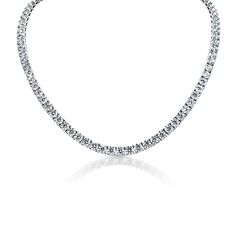 Laketia 87 CarLaketia 87 Carat EFG VS Round Brilliant Lab Grown Diamond Tennis Bracelet in 14k White Gold Front View Diamond Tennis Necklace, Tennis Necklace, Color Grading, Round Brilliant, Gold Chain, Lab Grown, Lab Grown Diamonds, Statement Pieces, Tennis