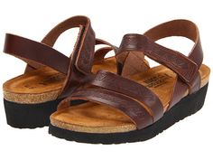 Naot Footwear Kayla Brown Platform Shoes, Naot Shoes, Ankle Wrap Sandals, Sandals Brown, Wrap Sandals, Posture Correction, Brown Shoes, Foot Health, Brown Shoe