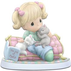 PRICES MAY VARY. "Home is where the cats are" is celebrated in this darling Precious Moments® figurine, available only from The Hamilton Collection Expertly handcrafted in artist's resin and hand-painted in soft, Precious Moment pastels, this charming figurine perfectly captures another sweet, loving moment in the life of a child The lovely girl in this collectible features the signature Precious Moments teardrop-shaped eyes and trusting expression while the pattern on her blouse and hair bows i How To Paint Eyes, Paint Eyes, Precious Moments Quotes, Precious Moments Dolls, Where Are You Now, Precious Moments Figurines, Bradford Exchange, Home Is Where, Cat Nap