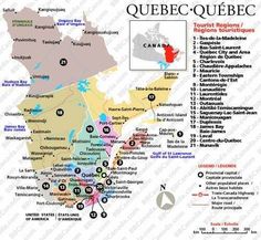 a map showing the major cities and roads in quebec, canada with their respective towns