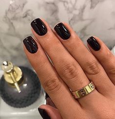 Stars Nails, Manicure Designs, Short Gel Nails, Black Nail Art, Nail Design Inspiration, Black Nail Designs, Short Nail, Black Nail, Dark Nails