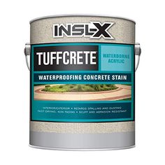 a can of waterproofing concrete stain