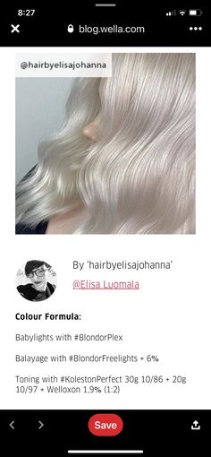 Blonde Toners, Hair Color Wheel, Pearl Blonde, Grey Hair Dye, Color Tips, Wella Hair, Wella Color